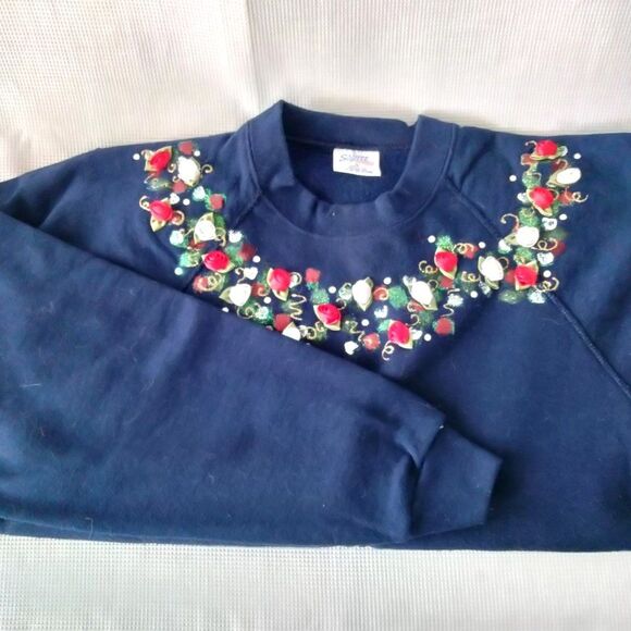 Festive Sweatshirt Navy XL Long Sleeve - Picture 8 of 8